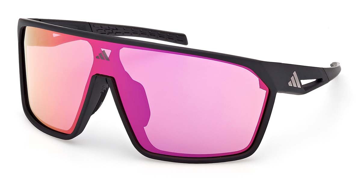 Adidas Sport SP0108 02Z, Black frame, Purple Mirror lenses