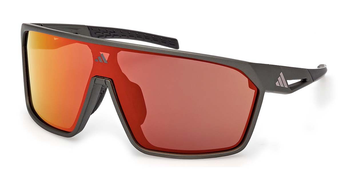 Adidas Sport SP0108 97L, Green frame, Roviex Red Mirror lenses