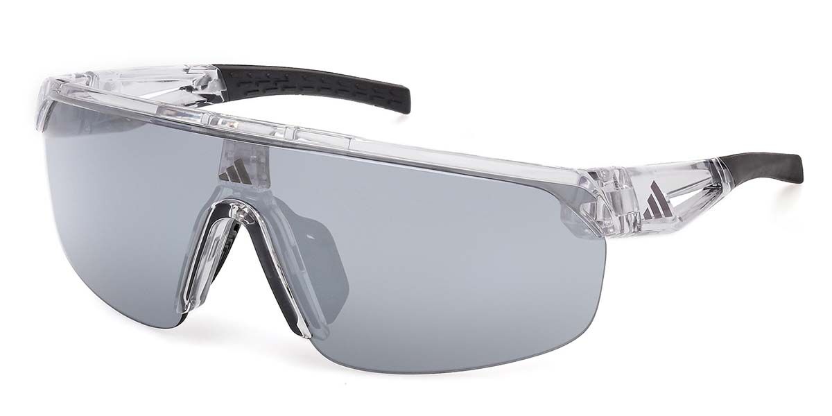 Adidas Sport SP0109 26C, Clear frame, Grey Mirror lenses