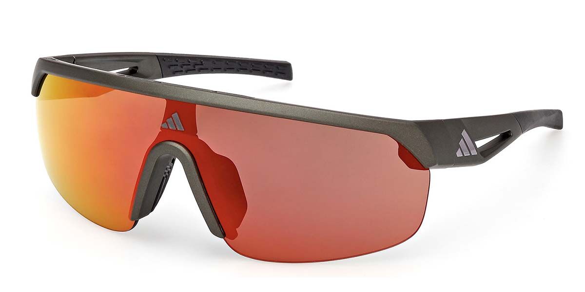 Adidas Sport SP0109 97L, Green frame, Roviex Red Mirror lenses