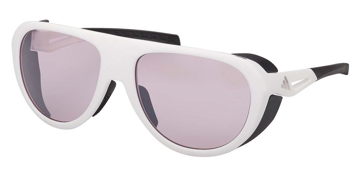 Adidas Sport SP0110 21Z, White frame, Purple Mirror lenses