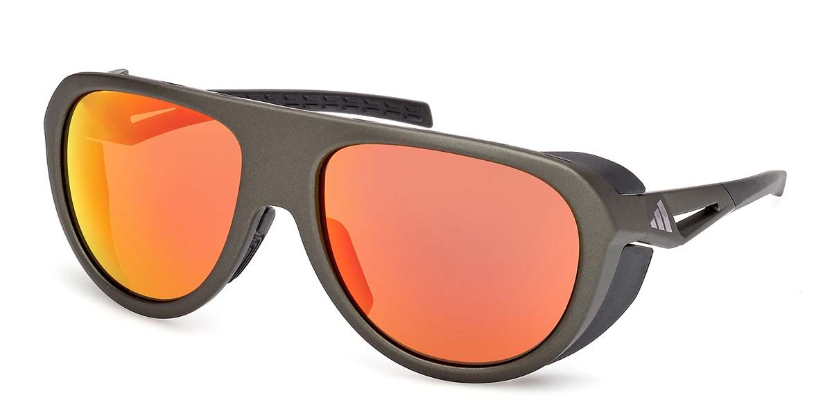Adidas Sport SP0110 97L, Green frame, Roviex Red Mirror lenses