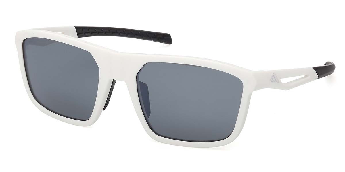 Adidas Sport SP0111 Polarized 21D, White frame, Grey Polarized lenses
