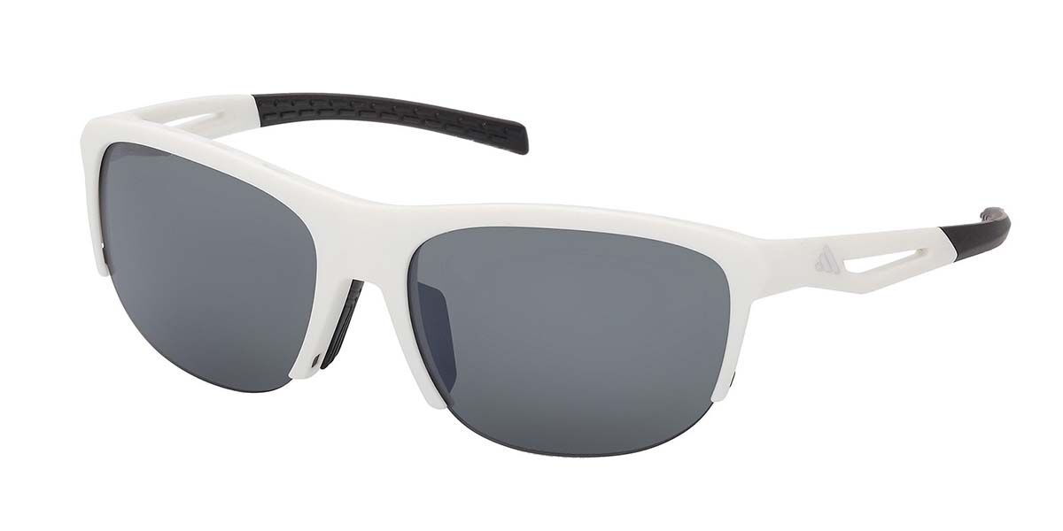 Adidas Sport SP0112 Polarized 21D, White frame, Grey Polarized lenses