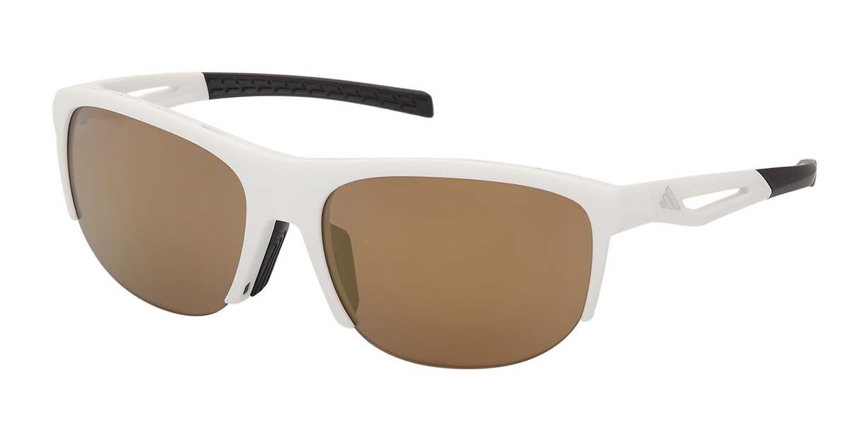 Adidas Sport SP0112 21G, White frame, Brown Mirror lenses