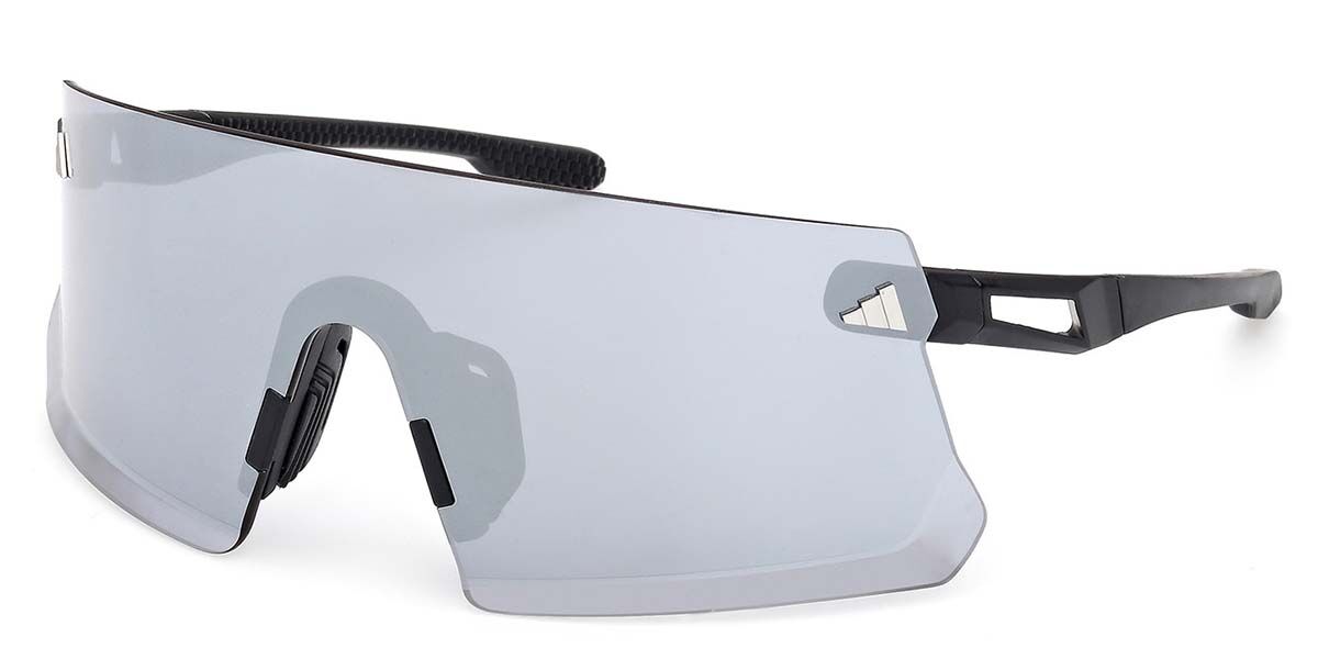 Adidas Sport SP0113 02C, Black frame, Smoke Grey Mirror lenses