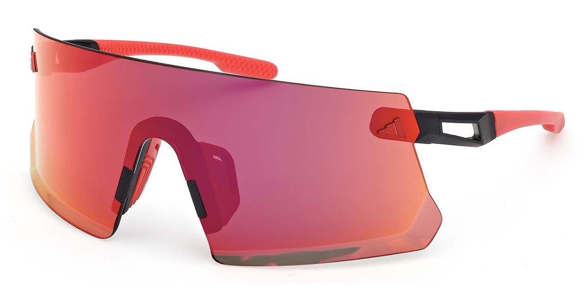 Adidas Sport SP0113 02L, Black frame, Red Mirror lenses