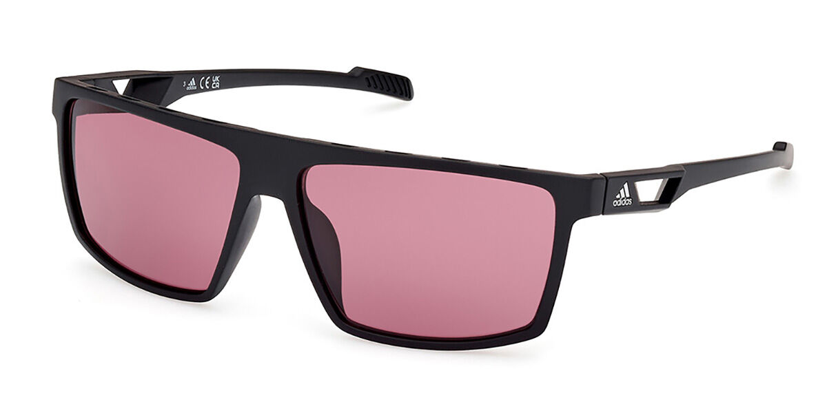 Adidas Sport SP0083 Polarized 02S, Black frame, Burgundy Polarized lenses