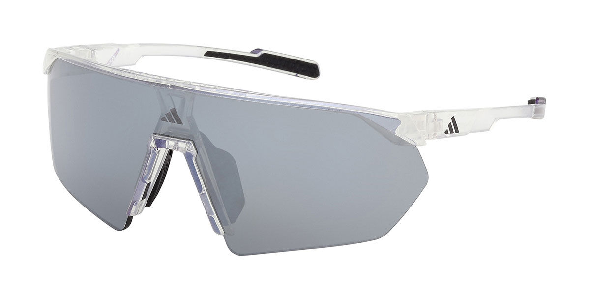 Adidas Sport SP0076 26C, Clear frame, Smoke Grey Mirror lenses