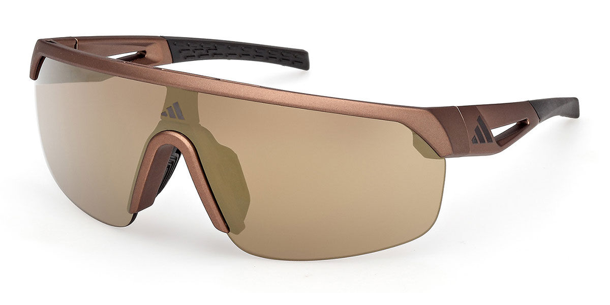 Adidas Sport SP0109 49G, Brown frame, Brown Mirror lenses