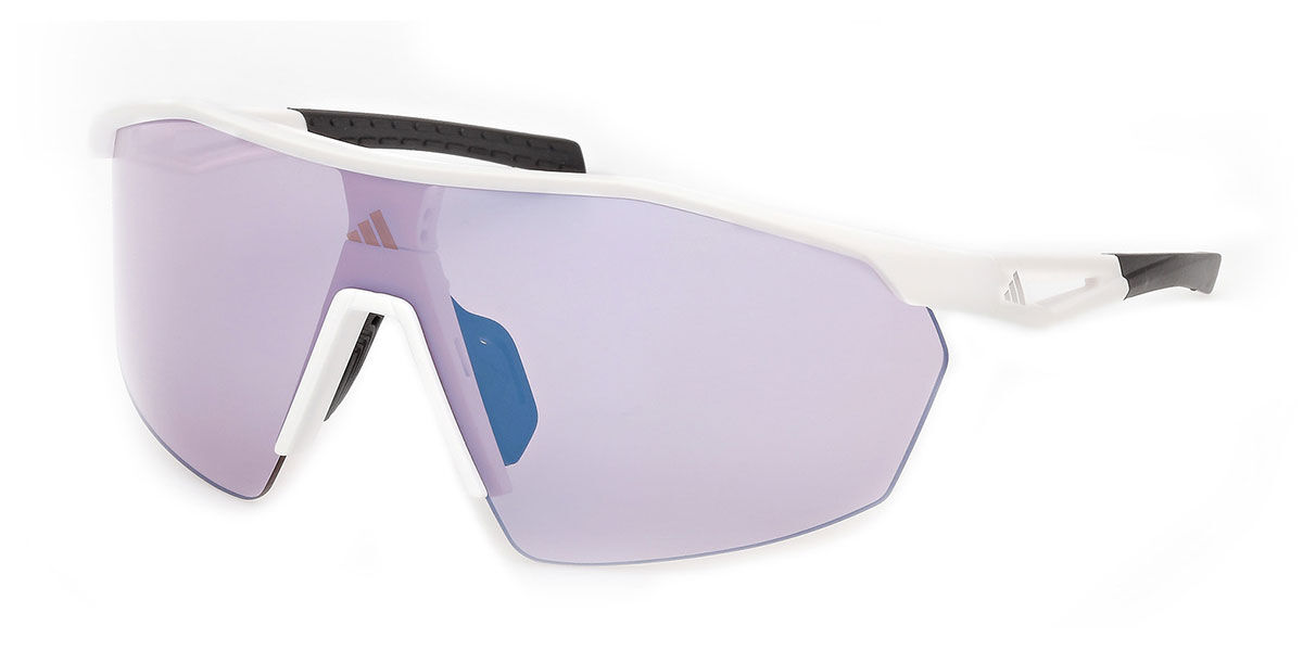 Adidas Sport SP0115 21X, White frame, Blue Mirror lenses