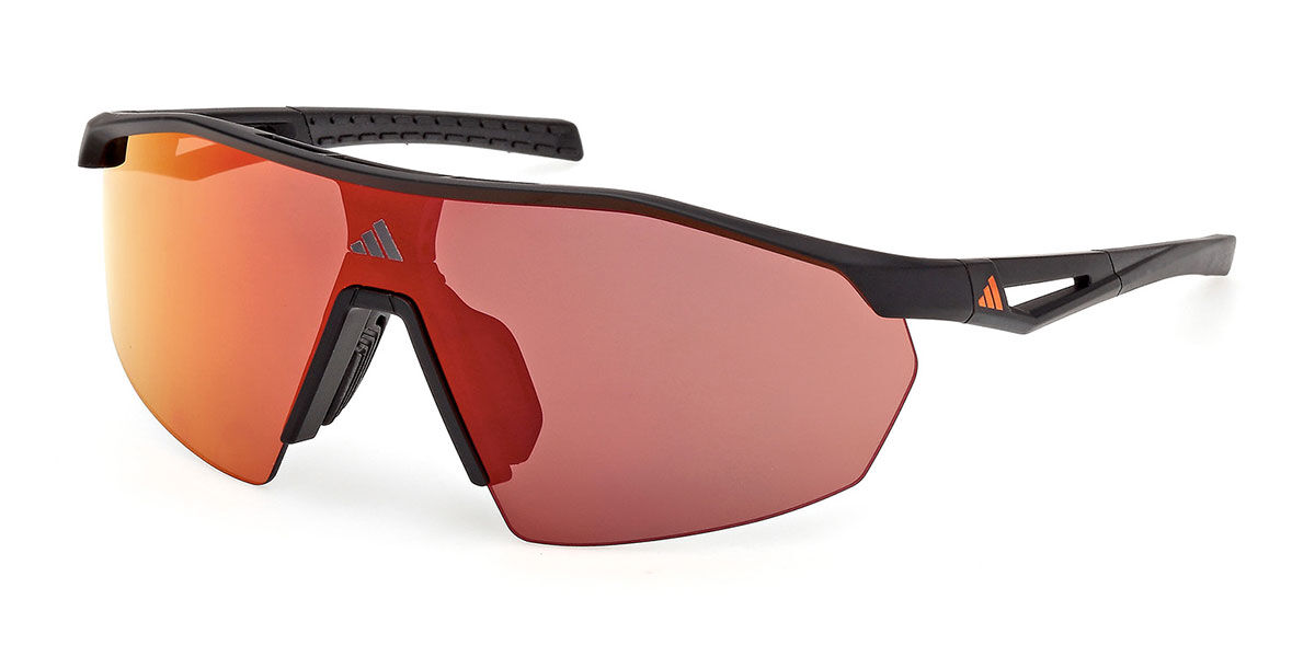 Adidas Sport SP0116 02L, Black frame, Roviex Red Mirror lenses