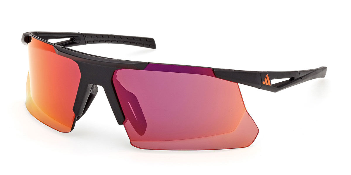 Adidas Sport SP0119 02L, Black frame, Roviex Red Mirror lenses