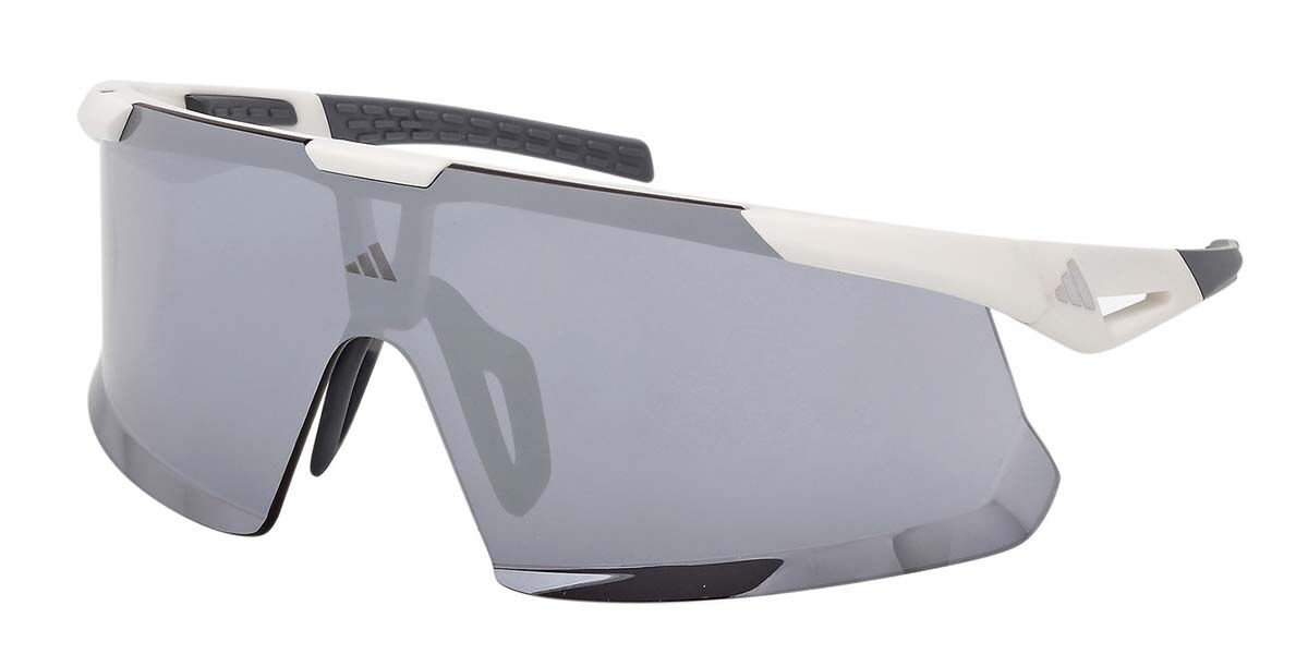 Adidas Sport SP0106 21C, White frame, Grey Mirror lenses