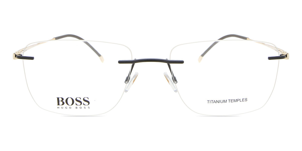 BOSS Boss 1266/A Asian Fit 003 Men's Eyeglasses Black Size 57 (Frame Only) - Blue Light Block Available
