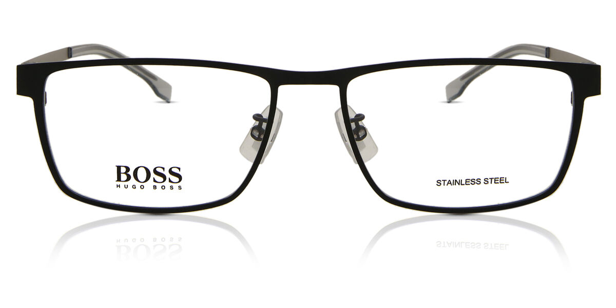 BOSS Boss 1342/F Asian Fit TI7 Men's Eyeglasses Black Size 57 (Frame Only) - Blue Light Block Available
