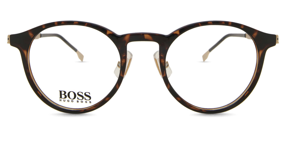 BOSS Boss 1350/F Asian Fit 086 Men's Eyeglasses Tortoiseshell Size 49 (Frame Only) - Blue Light Block Available