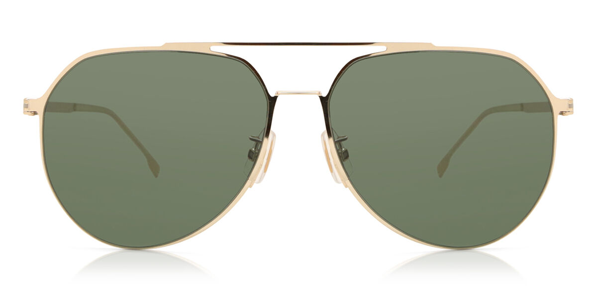 BOSS Boss 1404/F/SK Asian Fit J5G/QT, Gold frame, Green lenses