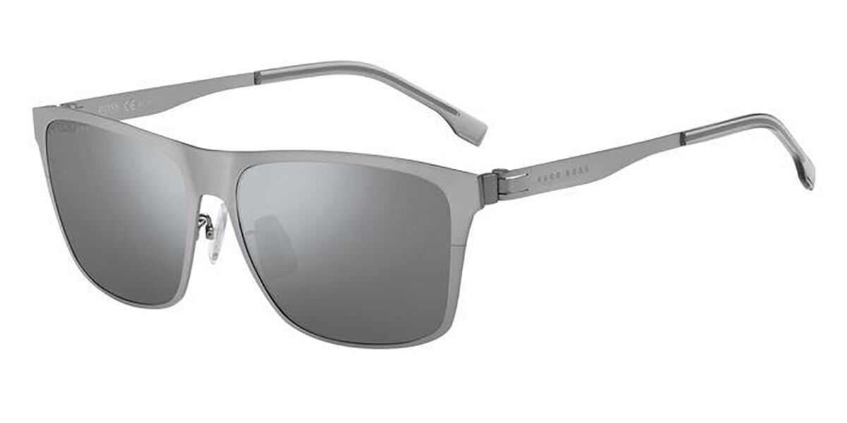 BOSS Boss 1410/F/S Asian Fit R81/T4, Grey frame, Silver Mirror lenses