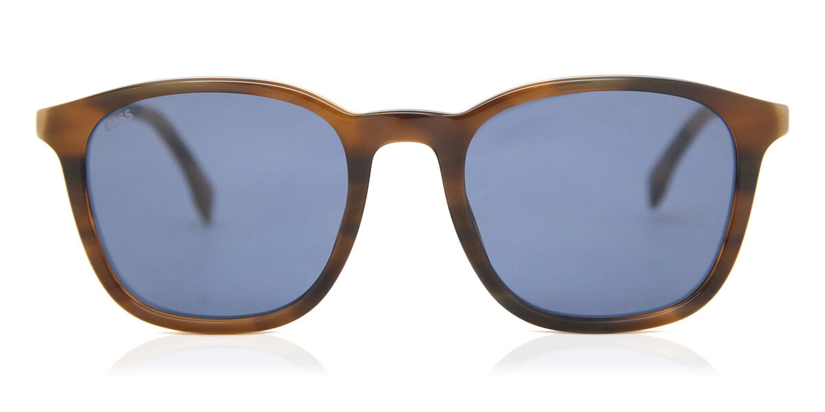 BOSS Boss 1433/S 6C5/KU, Brown frame, Blue lenses