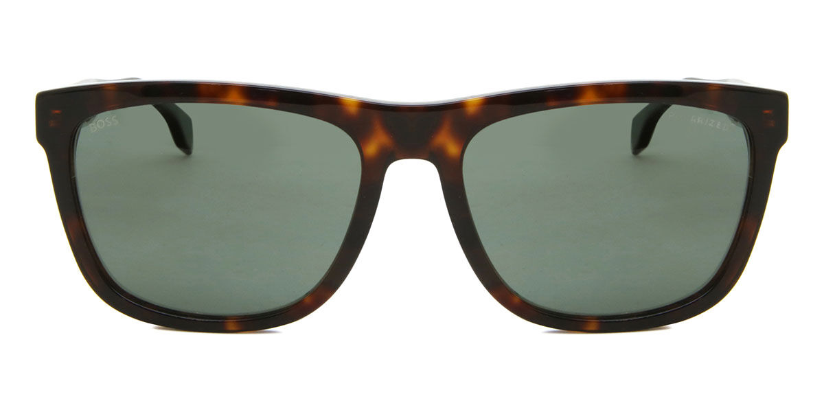 BOSS Boss 1439/S 086/UC, Tortoiseshell frame, Green lenses