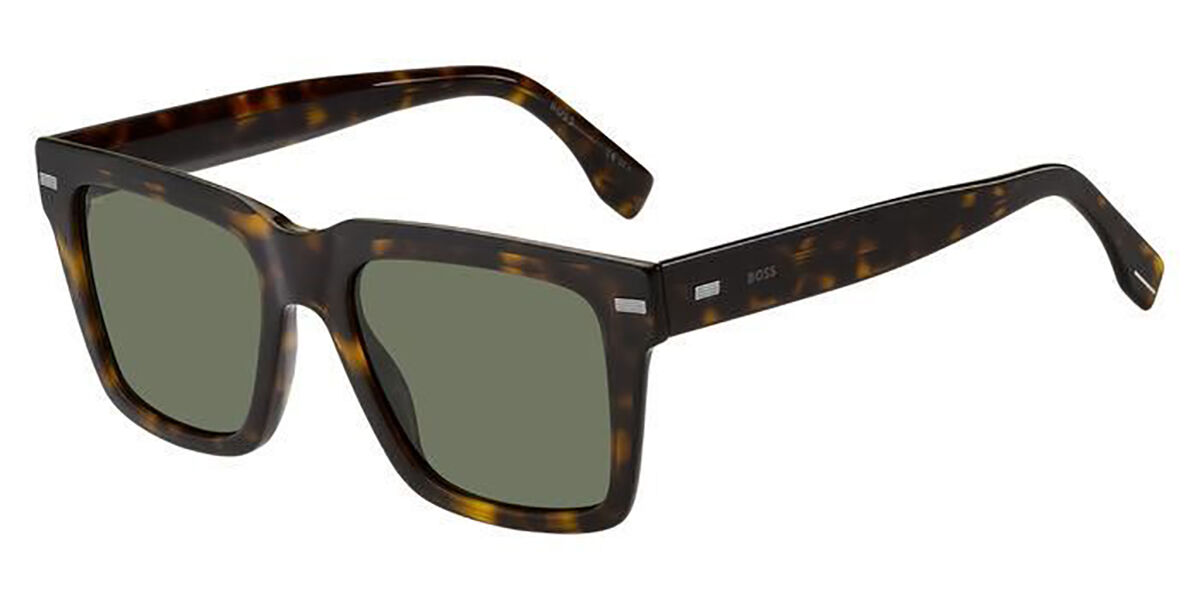BOSS Boss 1442/S 086/QT, Tortoiseshell frame, Green lenses