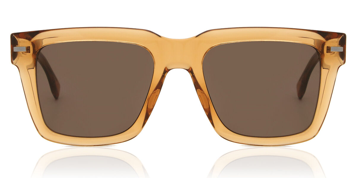 BOSS Boss 1442/S 12J/70, Yellow frame, Brown lenses