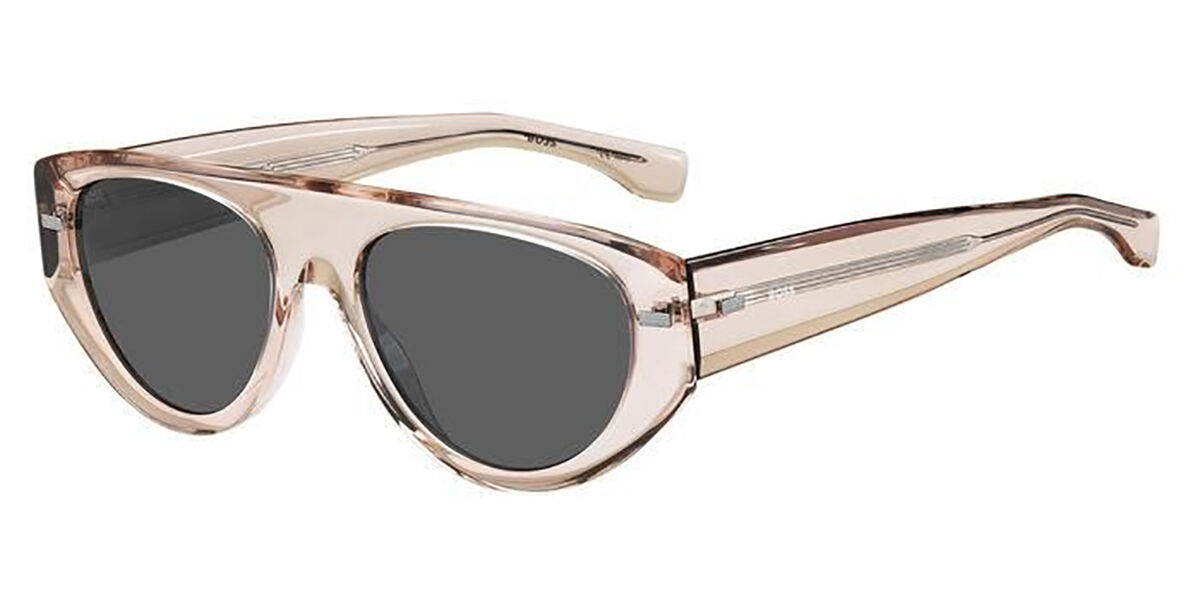 BOSS Boss 1443/S 35J/IR, Pink frame, Dark Grey lenses