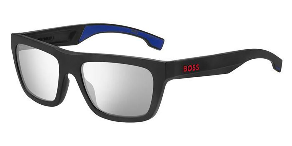 BOSS Boss 1450/S 0VK/DC, Black frame, Silver Mirror lenses