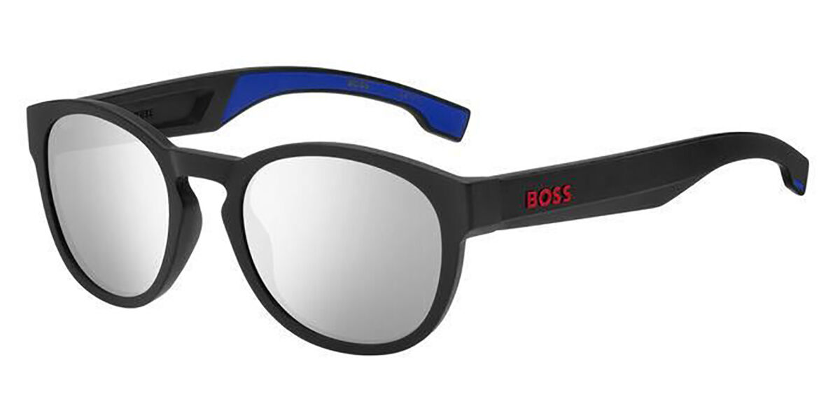 BOSS Boss 1452/S 0VK/DC, Black frame, Silver Mirror lenses