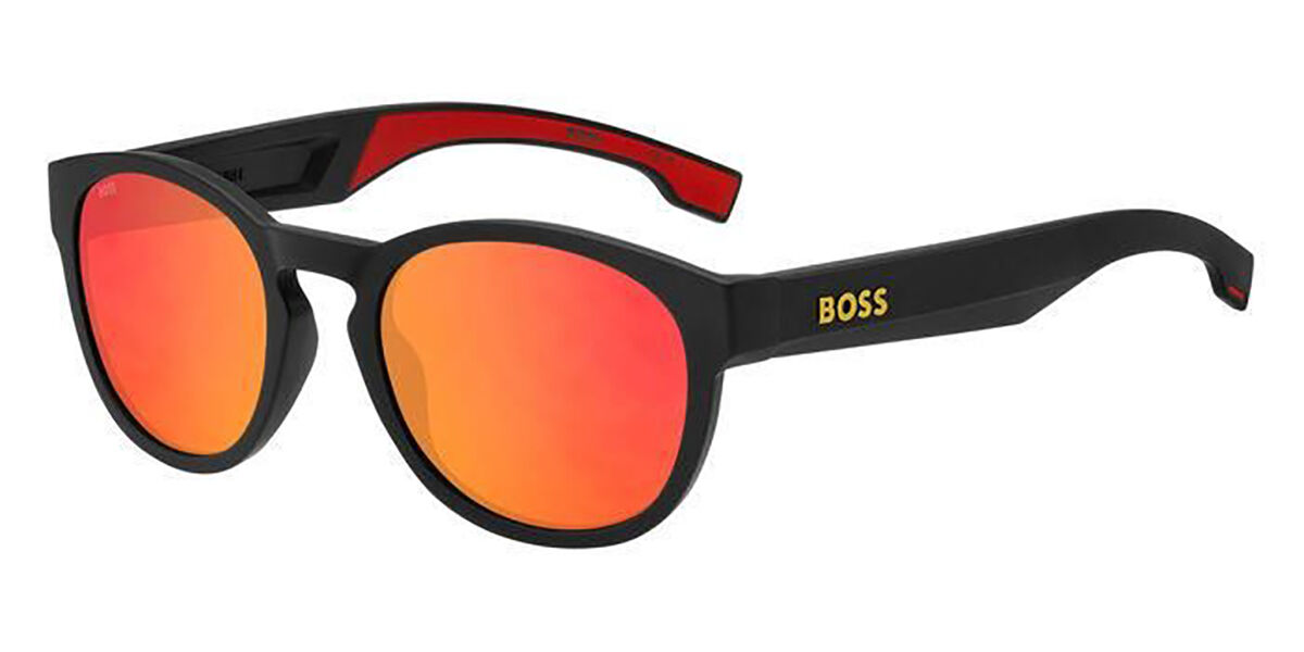 BOSS Boss 1452/S PGC/UZ, Black frame, Orange Mirror lenses