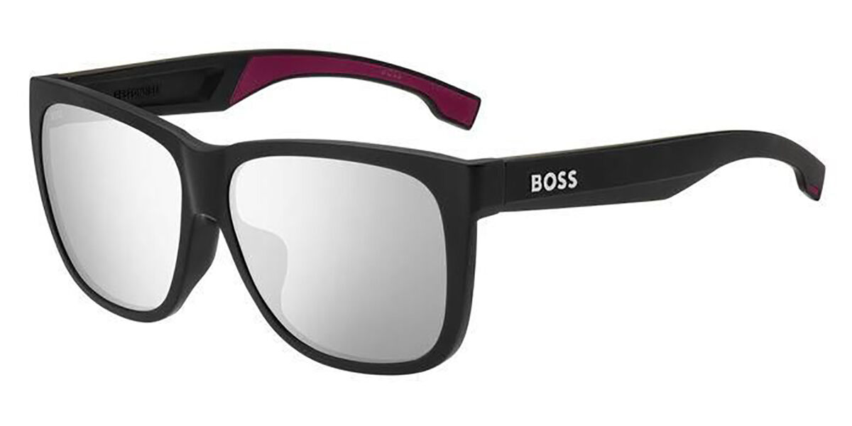 BOSS Boss 1453/F/S Asian Fit DNZ/DC, Black frame, Silver Mirror lenses