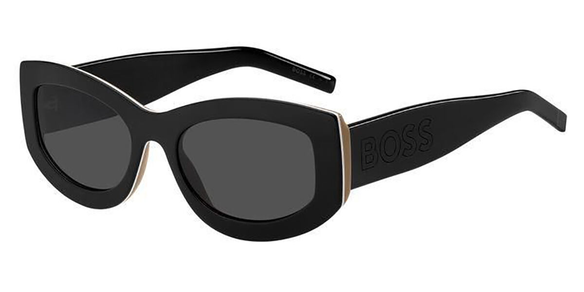 BOSS Boss 1455/N/S SDK/IR, Black frame, Dark Grey lenses