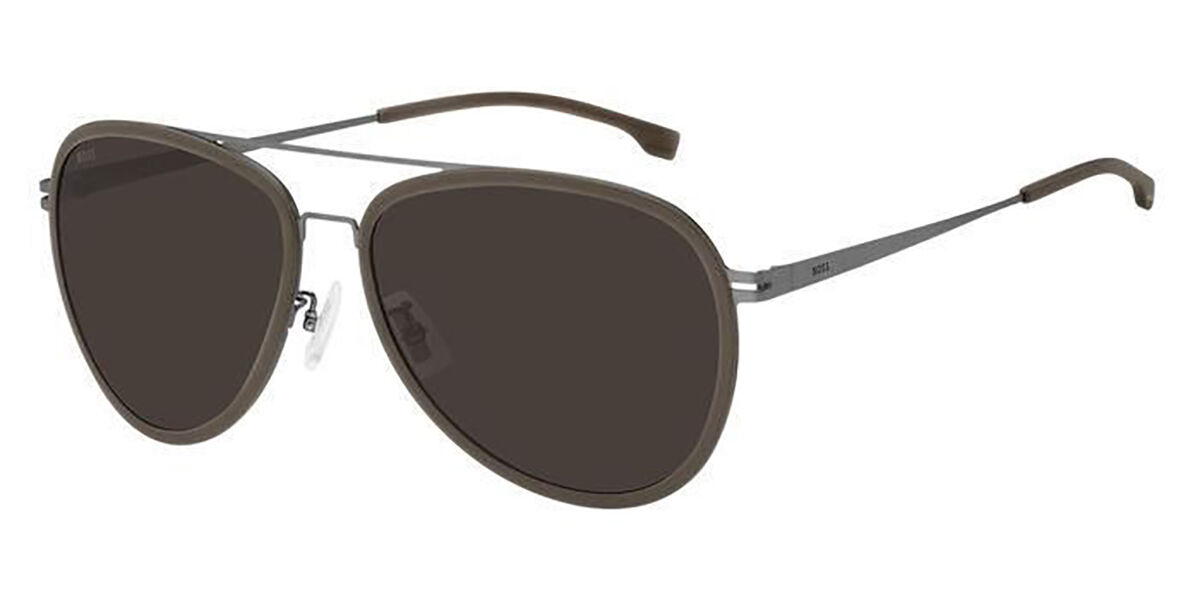 BOSS Boss 1466/F/SK Asian Fit R80/70, Brown frame, Dark Grey lenses