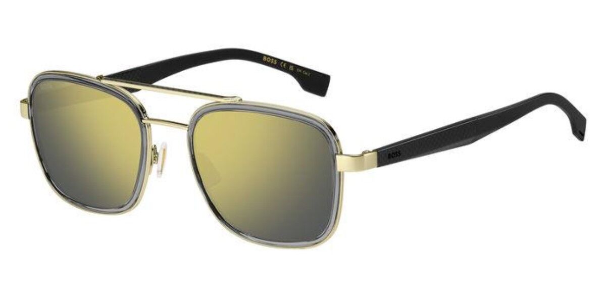 BOSS Boss 1486/S 2F7/WM, Gold frame, Dark Grey Gold Mirror lenses