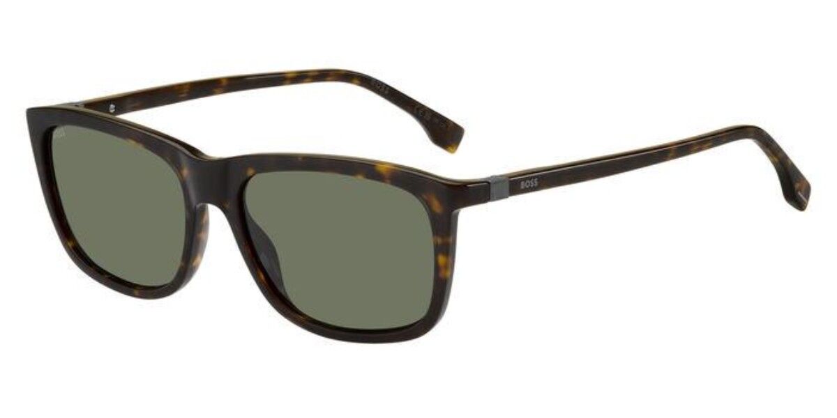 BOSS Boss 1489/S 086/QT, Tortoiseshell frame, Green lenses