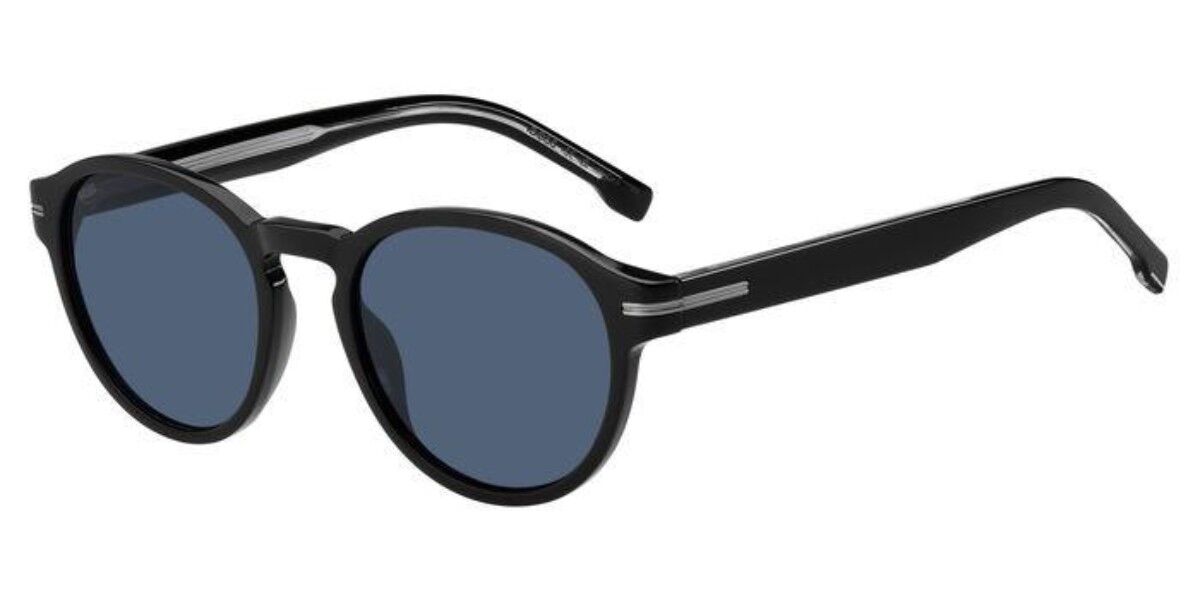 BOSS Boss 1506/S 807/KU, Black frame, Solid Dark Blue lenses