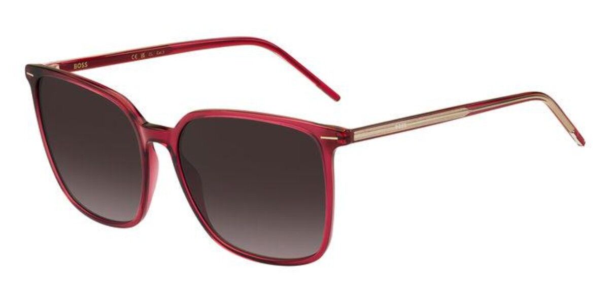 BOSS Boss 1523/S LHF/HA, Burgundy frame, Gradient Dark Brown lenses