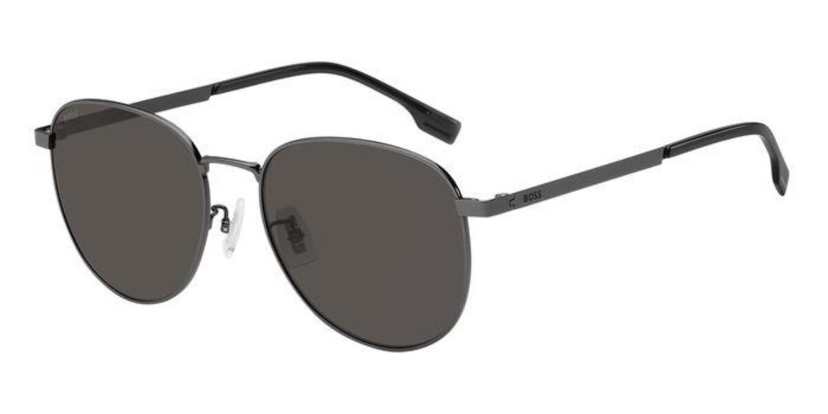 BOSS Boss 1536/F/S Asian Fit V81/IR, Silver frame, Dark Grey lenses