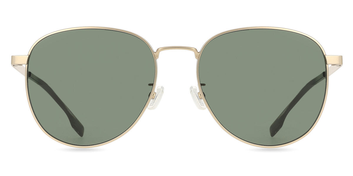 BOSS Boss 1536/F/S Asian Fit AOZ/QT, Gold frame, Solid Green lenses