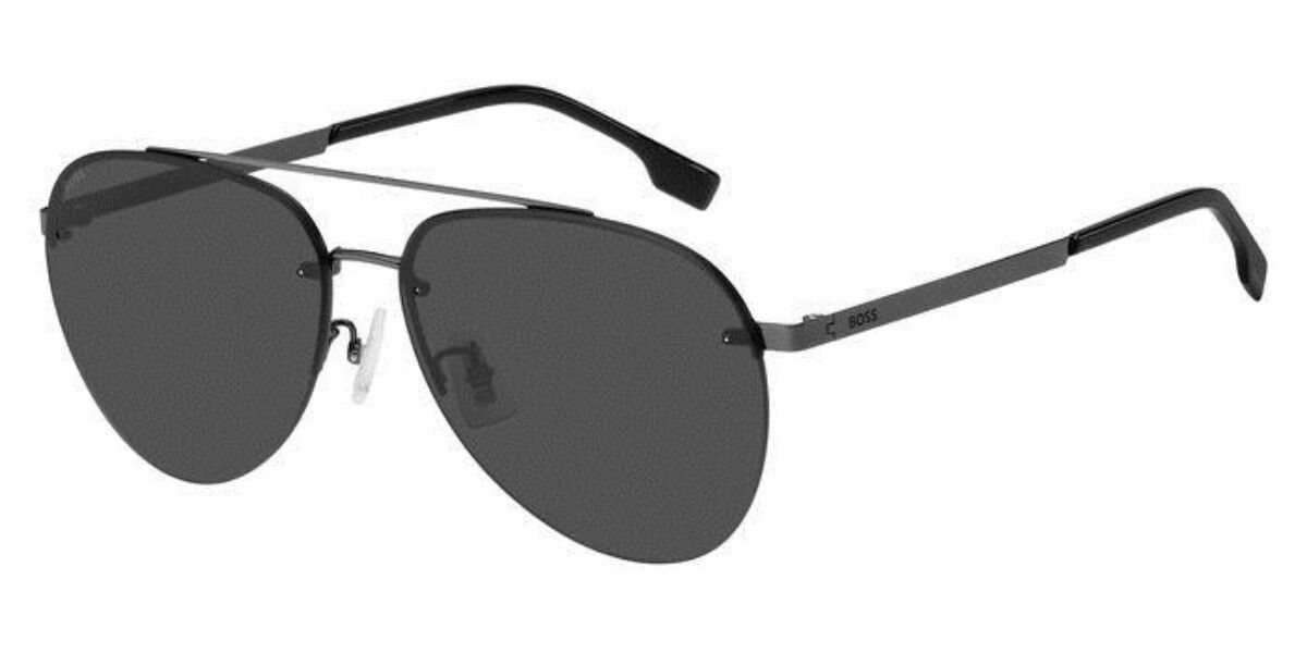 BOSS Boss 1537/F/SK Asian Fit V81/IR, Silver frame, Dark Grey lenses