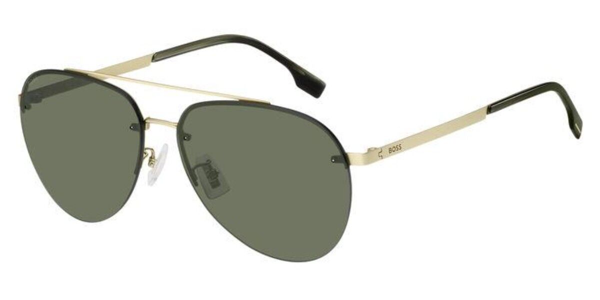 BOSS Boss 1537/F/SK Asian Fit AOZ/QT, Gold frame, Solid Green lenses
