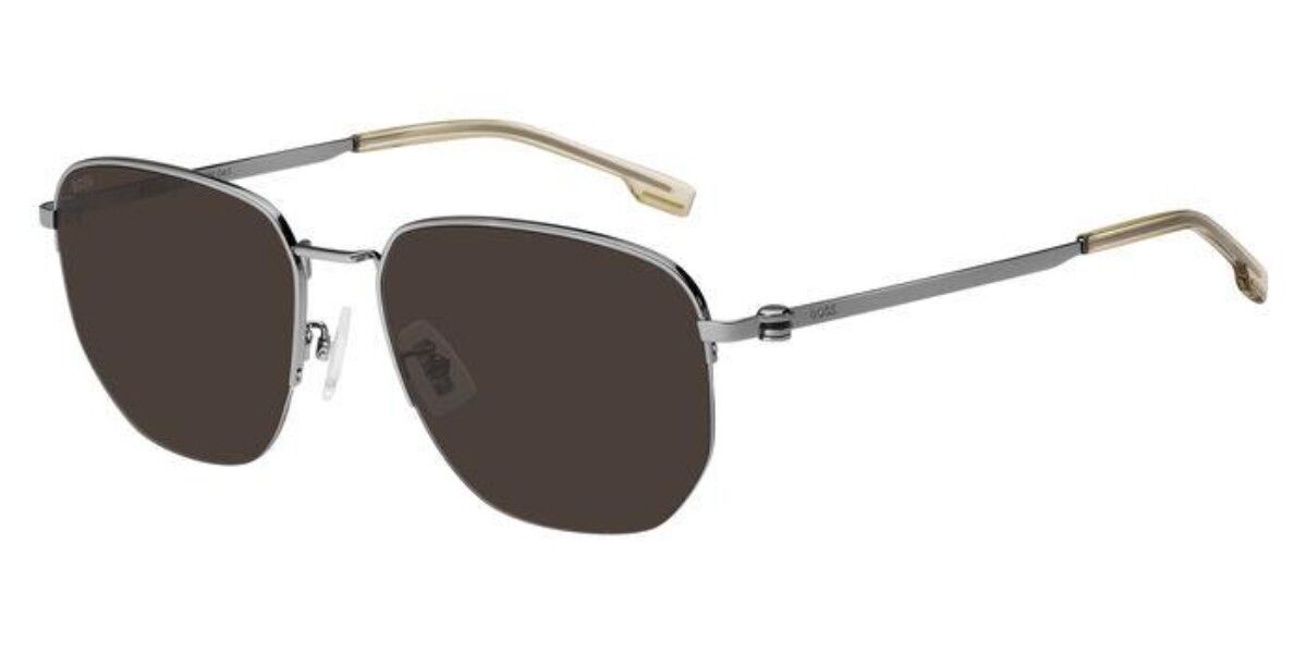 BOSS Boss 1538/F/SK Asian Fit 6LB/70, Silver frame, Solid Dark Brown lenses