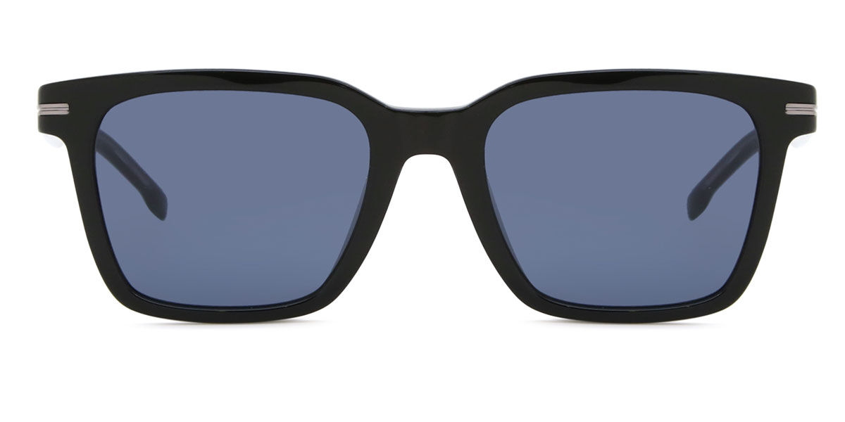 BOSS Boss 1540/F/SK Asian Fit 807/KU, Black frame, Solid Dark Grey lenses