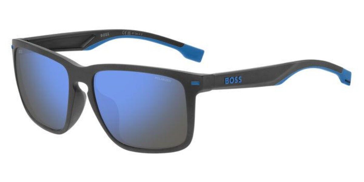 BOSS Boss 1542/F/S Asian Fit 8HT/4J, Grey frame, Blue lenses
