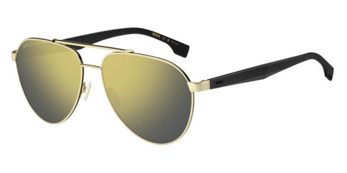 BOSS Boss 1485/S RHL/WM, Gold frame, Gold Mirror lenses