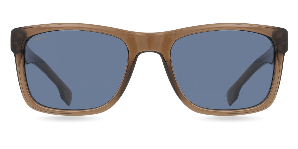 BOSS Boss 1569/S 09Q/KU, Brown frame, Solid Dark Blue lenses