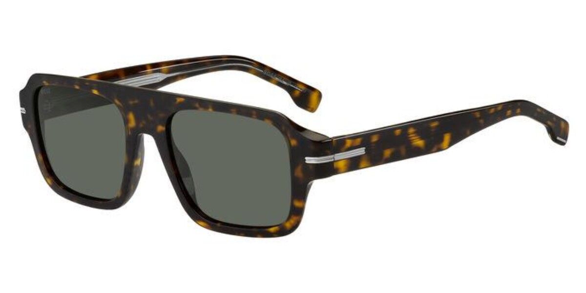 BOSS Boss 1595/S 086/O7, Tortoiseshell frame, Green lenses