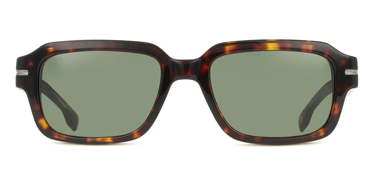 BOSS Boss 1596/S 086/O7, Tortoiseshell frame, Green lenses