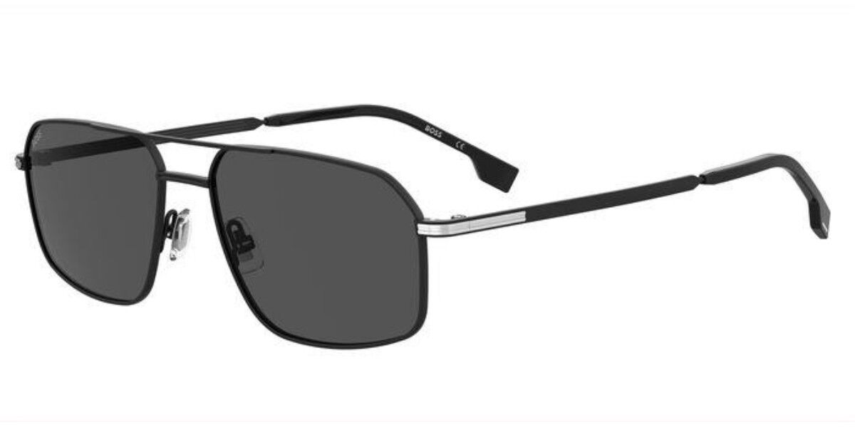 BOSS Boss 1603/S 124/IR, Black frame, Solid Dark Grey lenses